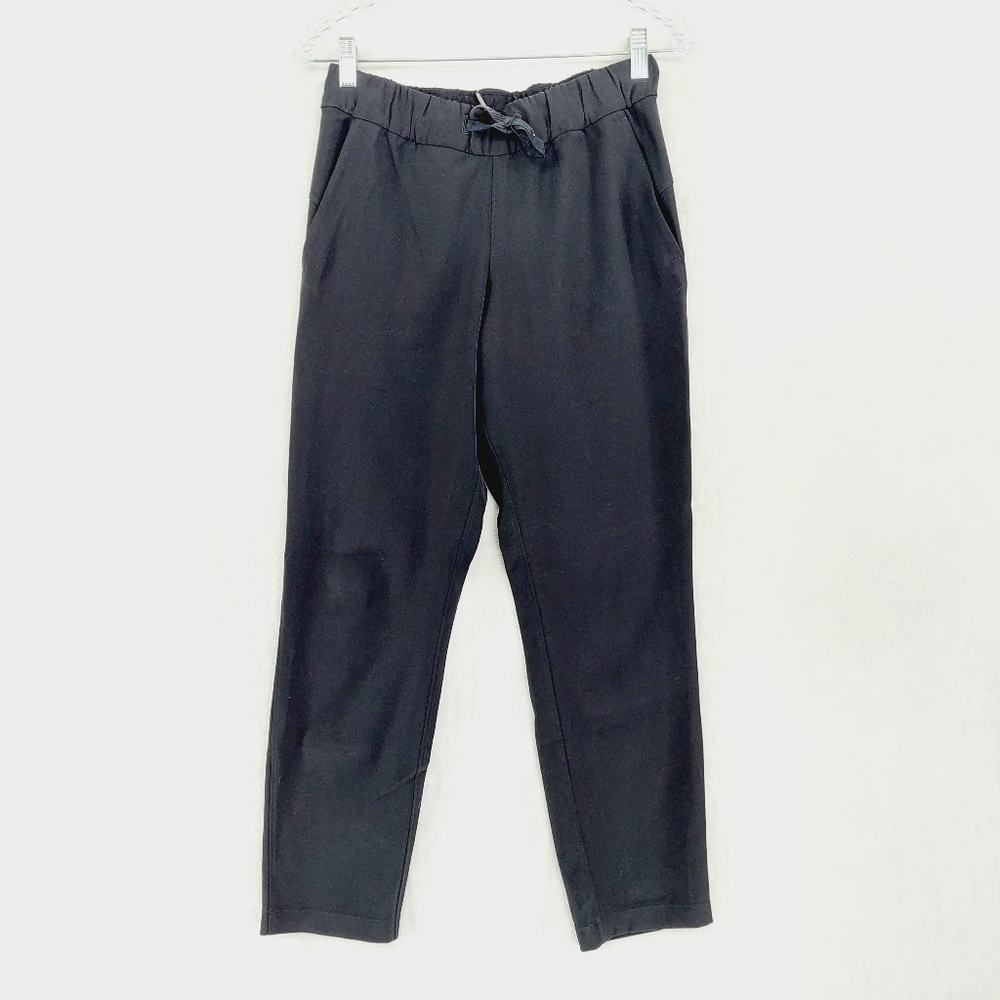 Lululemon Athletica Black Casual Waist Drawcord Pockets Sweatpants P6755
